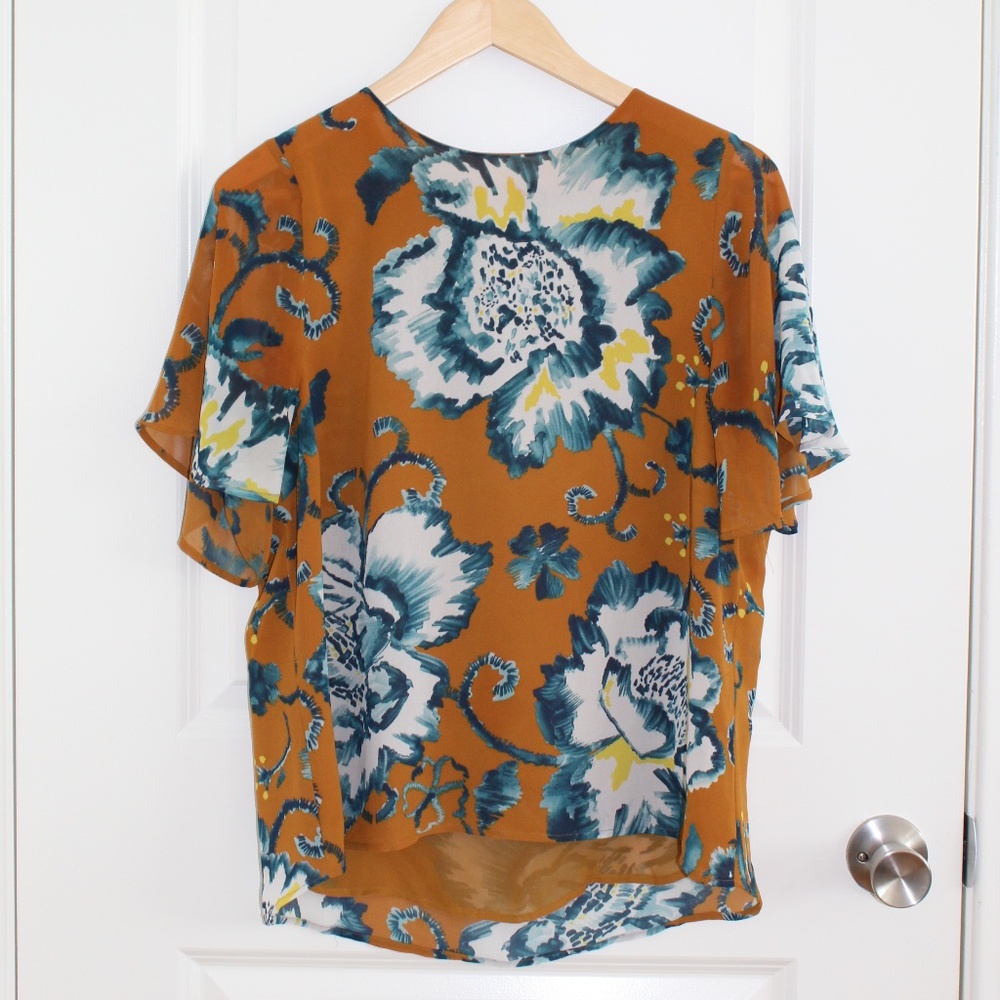 Flowered | Bell Style Sleeves | Old Navy | Blouse